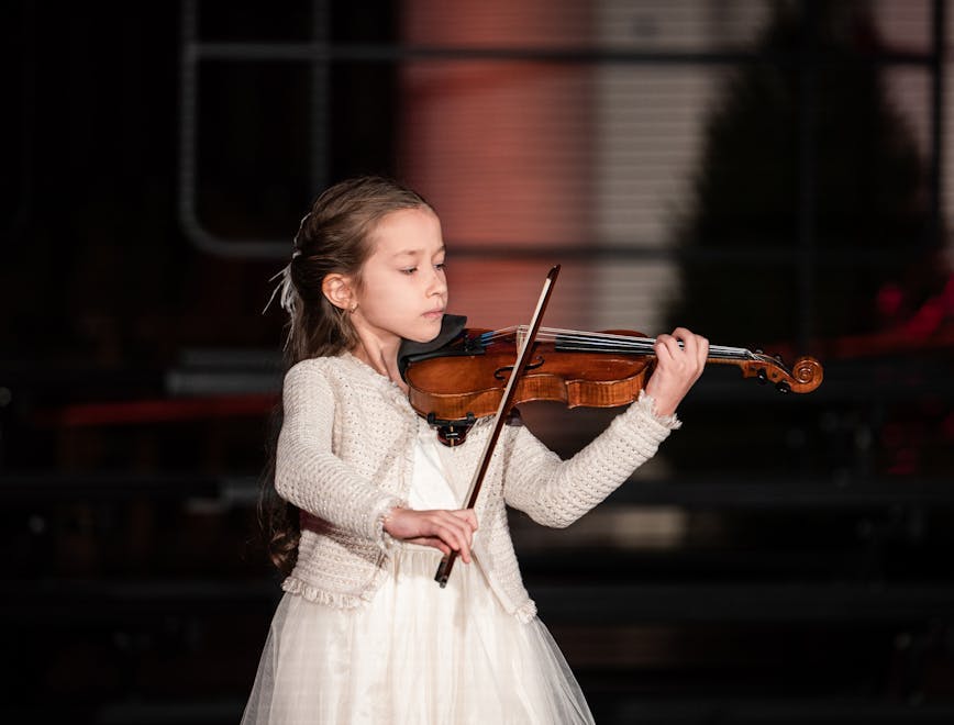 musical instrument violin child female girl person