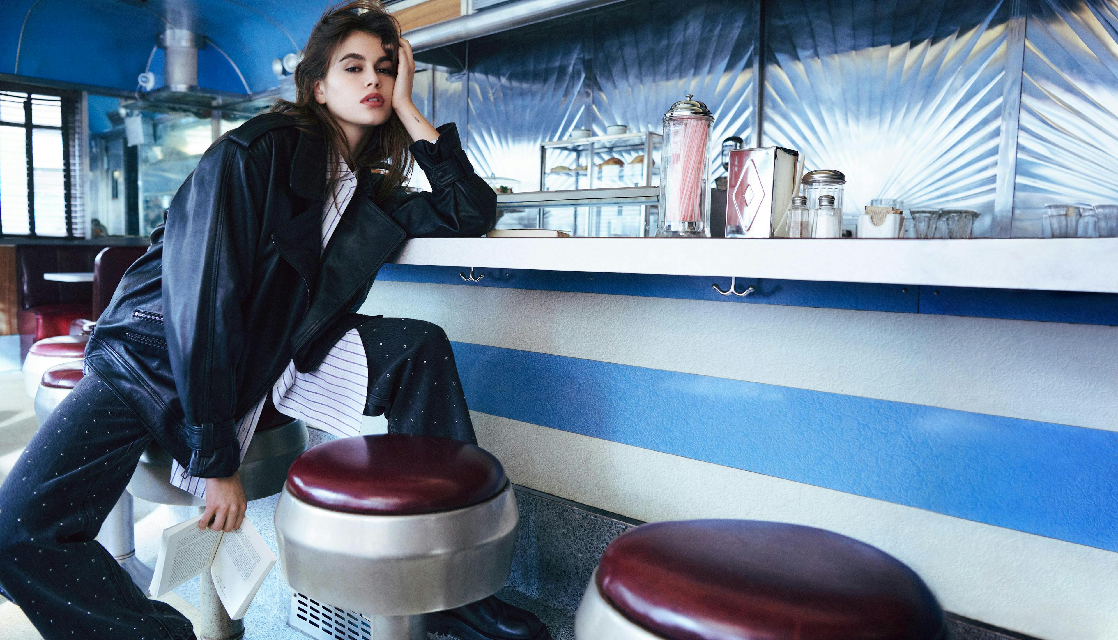 DKNY Autumn 2024 Campaign for DKNY Est. 1989 Collection featuring Kaia Gerber (Courtesy of DKNY)